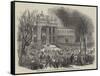 Return of the Pope to Rome, the Procession at the Church of San Giovanni-null-Framed Stretched Canvas