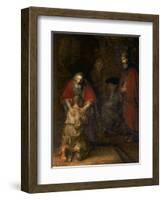 Return of the Prodigal Son, circa 1668-69-Rembrandt van Rijn-Framed Premium Giclee Print