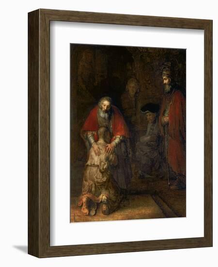 Return of the Prodigal Son, circa 1668-69-Rembrandt van Rijn-Framed Premium Giclee Print