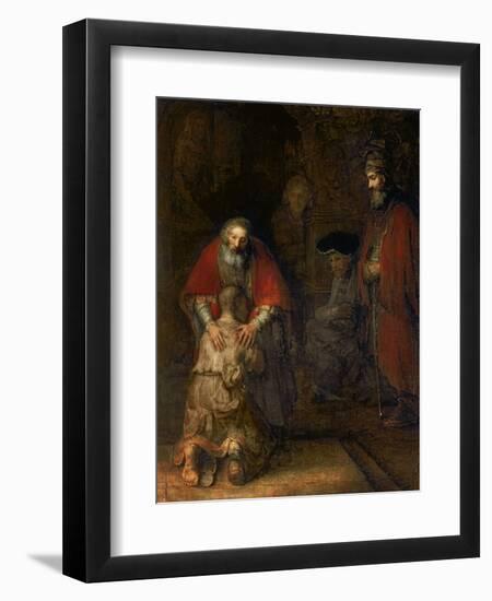 Return of the Prodigal Son, circa 1668-69-Rembrandt van Rijn-Framed Premium Giclee Print