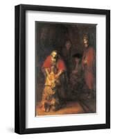 Return of the Prodigal Son-Rembrandt van Rijn-Framed Art Print