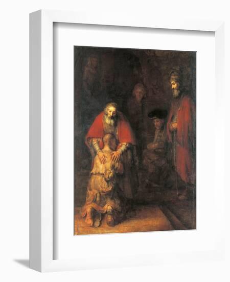 Return of the Prodigal Son-Rembrandt van Rijn-Framed Art Print