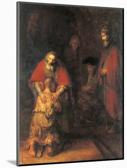 Return of the Prodigal Son-Rembrandt van Rijn-Mounted Art Print