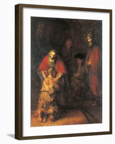 Return of the Prodigal Son-Rembrandt van Rijn-Framed Art Print