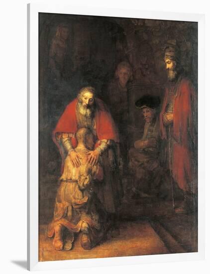 Return of the Prodigal Son-Rembrandt van Rijn-Framed Art Print