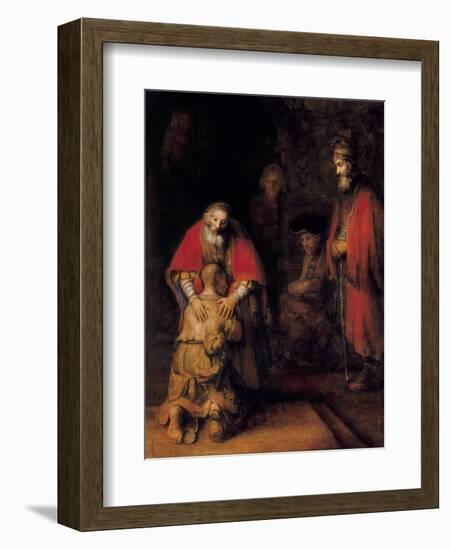 Return of the Prodigal Son-Rembrandt van Rijn-Framed Art Print