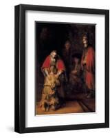 Return of the Prodigal Son-Rembrandt van Rijn-Framed Art Print