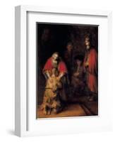 Return of the Prodigal Son-Rembrandt van Rijn-Framed Art Print