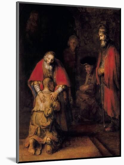 Return of the Prodigal Son-Rembrandt van Rijn-Mounted Art Print