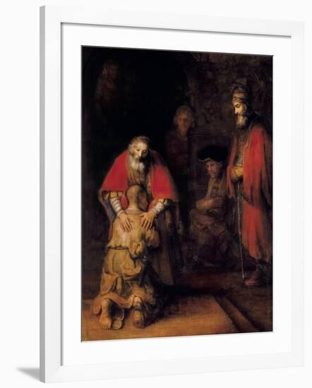 Return of the Prodigal Son-Rembrandt van Rijn-Framed Art Print