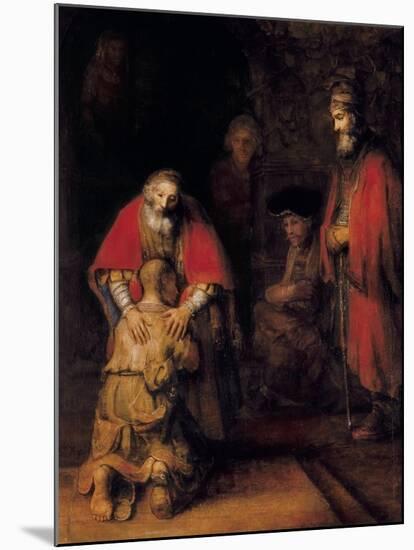 Return of the Prodigal Son-Rembrandt van Rijn-Mounted Art Print