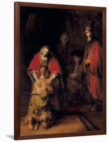 Return of the Prodigal Son-Rembrandt van Rijn-Framed Art Print