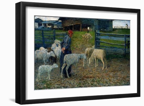 Return to the Stables. 1888-Giovanni Segantini-Framed Giclee Print