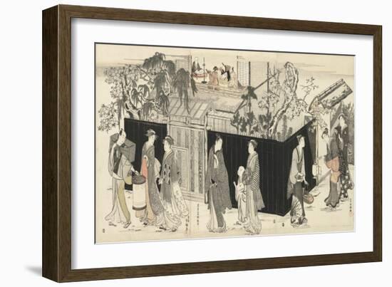 Returning from a Poetry Gathering, C.1785-89-Kubo Shunman-Framed Giclee Print