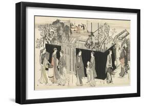 Returning from a Poetry Gathering, C.1785-89-Kubo Shunman-Framed Giclee Print