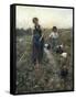 Returning from Fields-Francesco Paolo Michetti-Framed Stretched Canvas