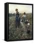 Returning from Fields-Francesco Paolo Michetti-Framed Stretched Canvas