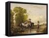 Returning from Market-Sir Augustus Wall Callcott-Framed Stretched Canvas