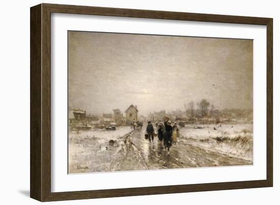 Returning from Market-Ludwig Munthe-Framed Giclee Print
