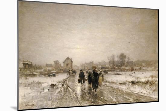 Returning from Market-Ludwig Munthe-Mounted Giclee Print