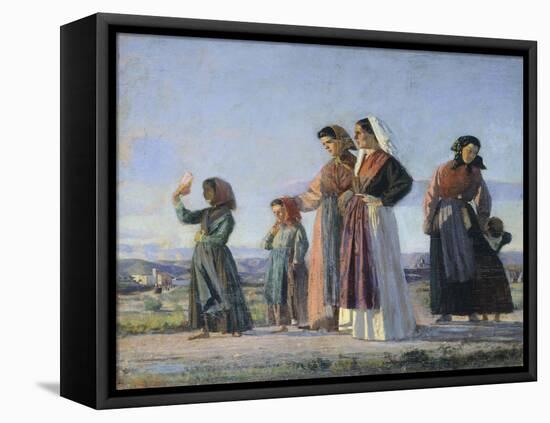 Returning from Mass, Circa 1865-Cristiano Banti-Framed Stretched Canvas