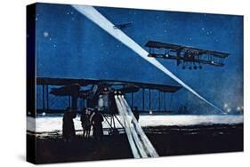 Returning from Night Flight, Simulated Bombing, 1918-Francois Flameng-Stretched Canvas