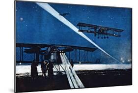 Returning from Night Flight, Simulated Bombing, 1918-Francois Flameng-Mounted Giclee Print