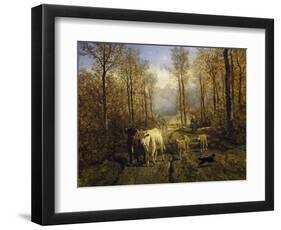 Returning from Pasture, 1860-Constant Troyon-Framed Giclee Print