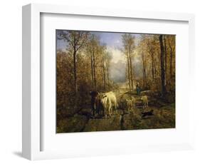 Returning from Pasture, 1860-Constant Troyon-Framed Giclee Print