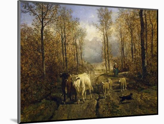 Returning from Pasture, 1860-Constant Troyon-Mounted Giclee Print