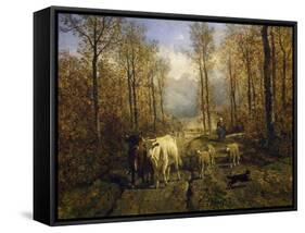 Returning from Pasture, 1860-Constant Troyon-Framed Stretched Canvas