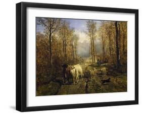 Returning from Pasture, 1860-Constant Troyon-Framed Giclee Print