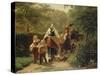 Returning from the Backery, 1860-Hermann Sondermann-Stretched Canvas