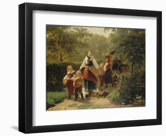 Returning from the Backery, 1860-Hermann Sondermann-Framed Giclee Print