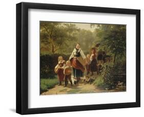 Returning from the Backery, 1860-Hermann Sondermann-Framed Giclee Print