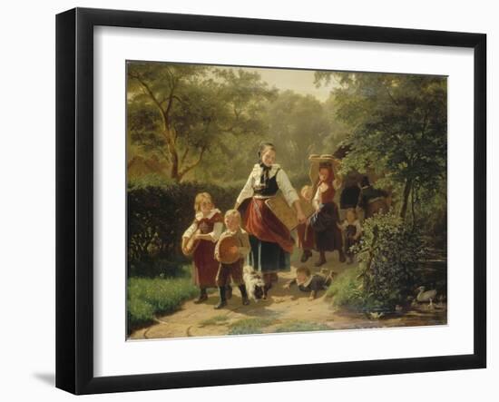 Returning from the Backery, 1860-Hermann Sondermann-Framed Giclee Print