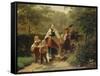 Returning from the Backery, 1860-Hermann Sondermann-Framed Stretched Canvas