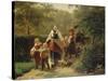 Returning from the Backery, 1860-Hermann Sondermann-Stretched Canvas