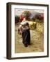 Returning from the Grove, (Oil on Canvas)-Vicenzo Irolli-Framed Giclee Print