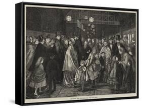 Returning from the Pantomime, the Last Train-J.M.L. Ralston-Framed Stretched Canvas