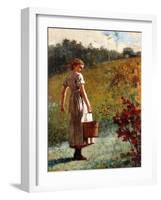 Returning from the Sping, 1874-Winslow Homer-Framed Giclee Print