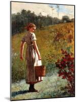 Returning from the Sping, 1874-Winslow Homer-Mounted Giclee Print