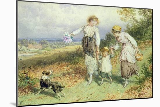 Returning from the Village, 19th Century-Myles Birket Foster-Mounted Giclee Print