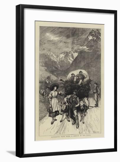 Returning from Work, a Sketch in the Tyrol-Hubert von Herkomer-Framed Giclee Print