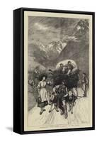 Returning from Work, a Sketch in the Tyrol-Hubert von Herkomer-Framed Stretched Canvas