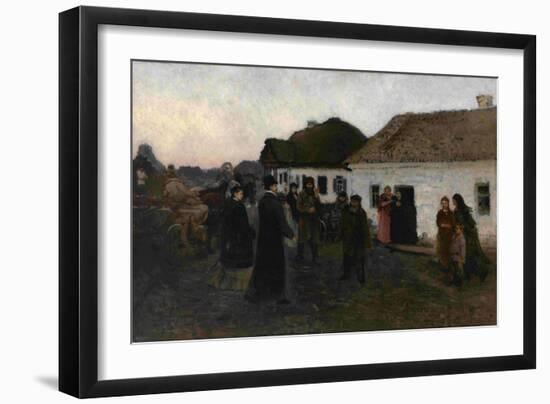 Returning Home, 1876-1877-Ilya Yefimovich Repin-Framed Premium Giclee Print