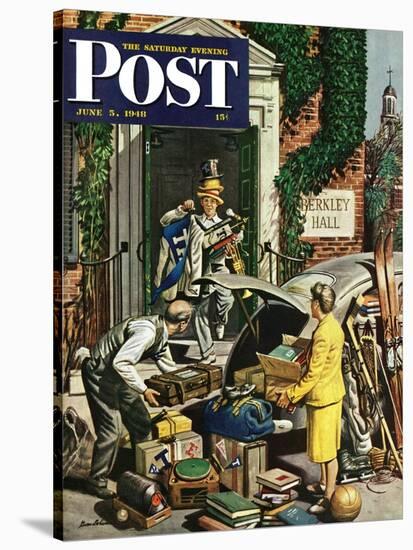 "Returning Home From College," Saturday Evening Post Cover, June 5, 1948-Stevan Dohanos-Stretched Canvas