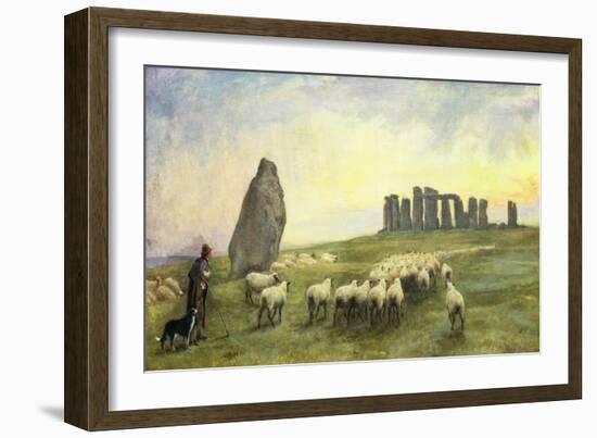 Returning Home, Stonehenge, Wiltshire, 1891-Edgar Barclay-Framed Giclee Print