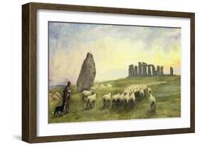 Returning Home, Stonehenge, Wiltshire, 1891-Edgar Barclay-Framed Giclee Print