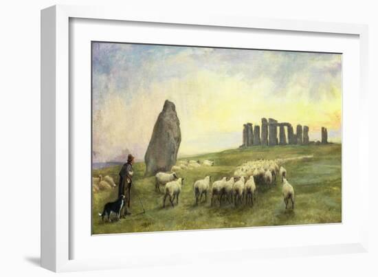 Returning Home, Stonehenge, Wiltshire, 1891-Edgar Barclay-Framed Giclee Print